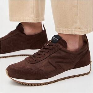 NWOB Rag & Bone Retro Runner in Moch Brown Suede Leather. Sz 37.5/7.5